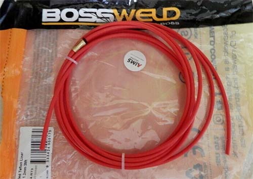 Bossweld Binzel Style Red Teflon Liner 0.9 - 1.2mm 3m