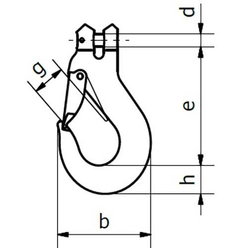 Beaver Grade 80 Clevis Sling Hook w/ Safety Latch (1 to 15 Tonne)