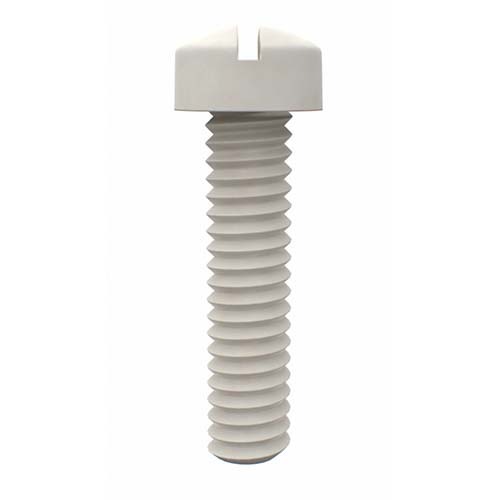 UNC Fillister Slotted Machine Screw Natural Nylon