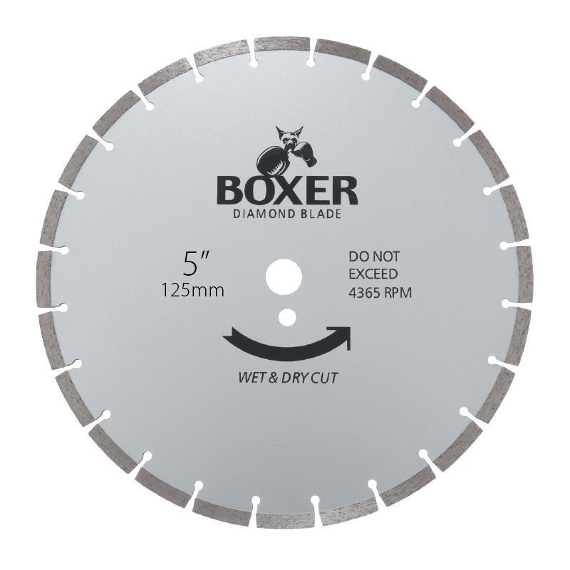 Austsaw 125mm (5") Diamond Blade Boxer Segmented - 22.2mm Bore