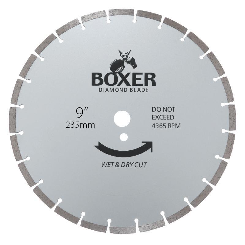 Austsaw 235mm (9") Diamond Blade Boxer Segmented - 25/22.2mm Bore