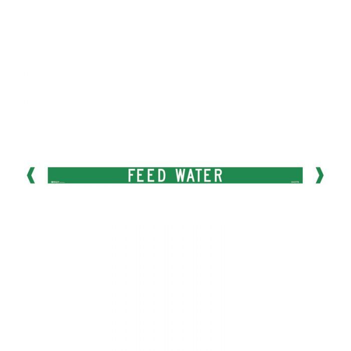 Brady Pipe Marker Water (White On Jade Green)