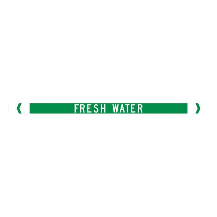 Brady Pipe Marker Water (White On Jade Green)