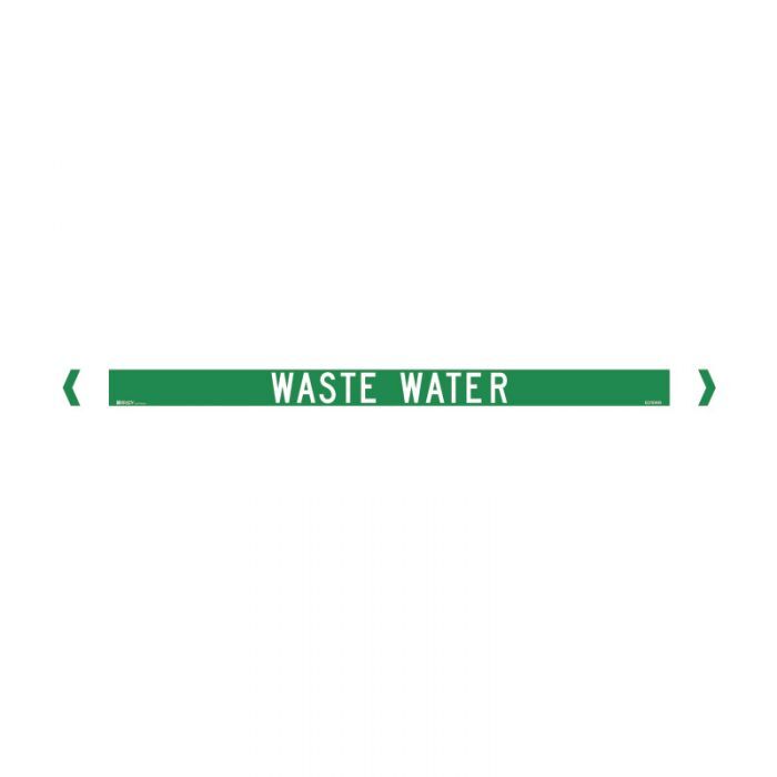 Brady Pipe Marker Water (White On Jade Green)