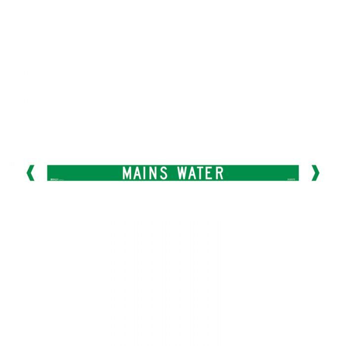 Brady Pipe Marker Water (White On Jade Green)