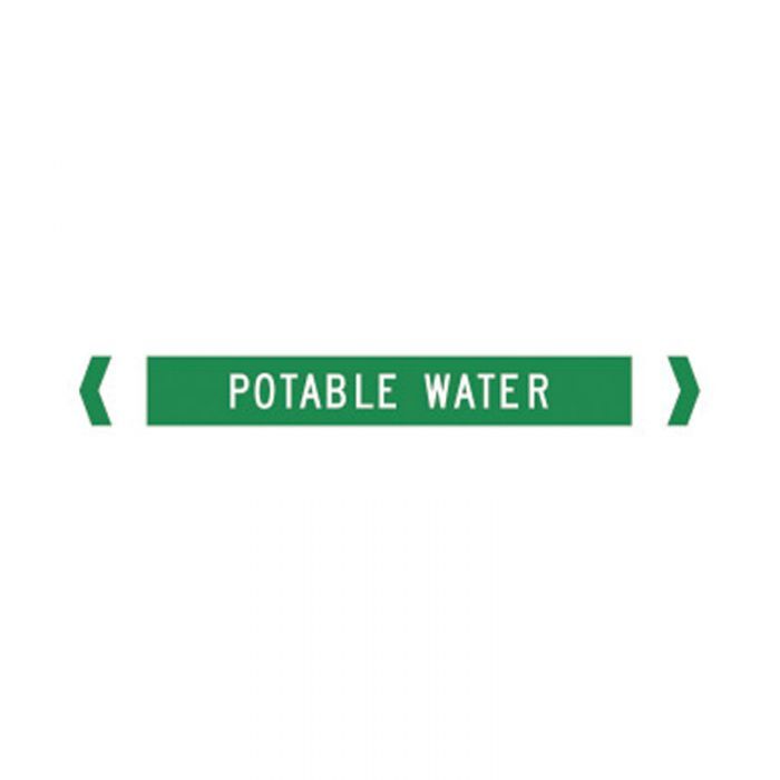Brady Pipe Marker Water (White On Jade Green)