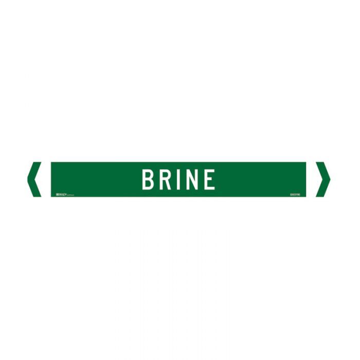 Brady Pipe Marker Water (White On Jade Green)