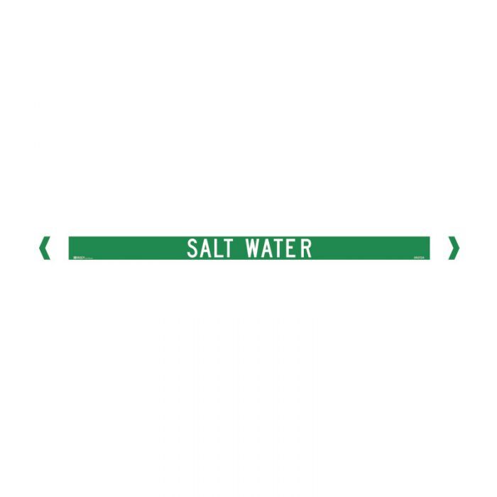 Brady Pipe Marker Water (White On Jade Green)