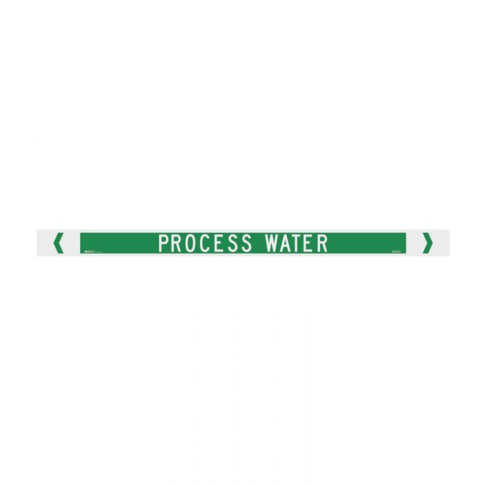 Brady Pipe Marker Water (White On Jade Green)
