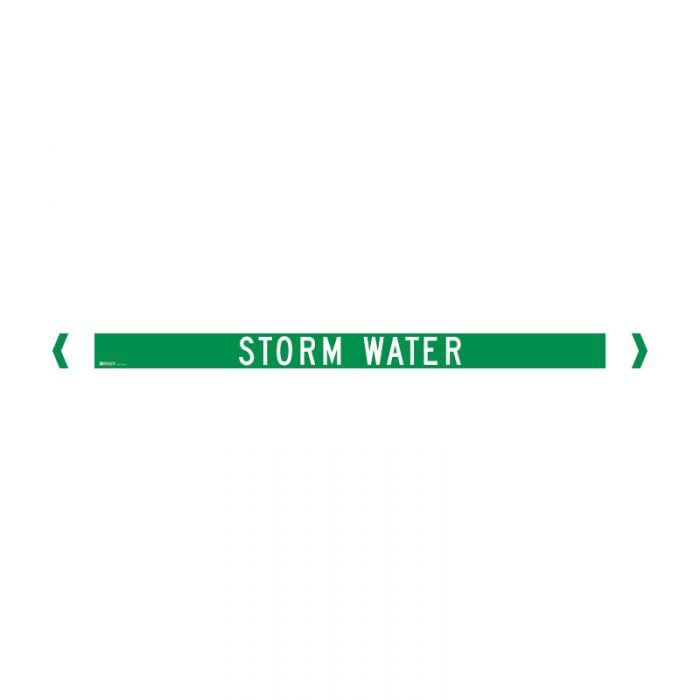 Brady Pipe Marker Water (White On Jade Green)