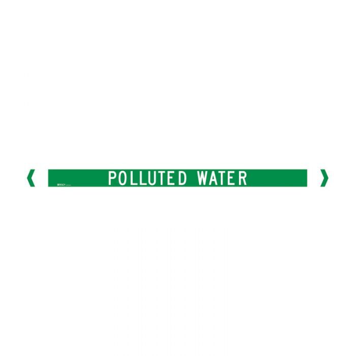 Brady Pipe Marker Water (White On Jade Green)