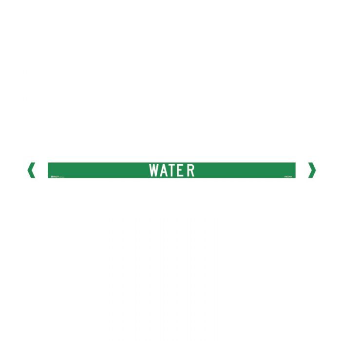 Brady Pipe Marker Water (White On Jade Green)