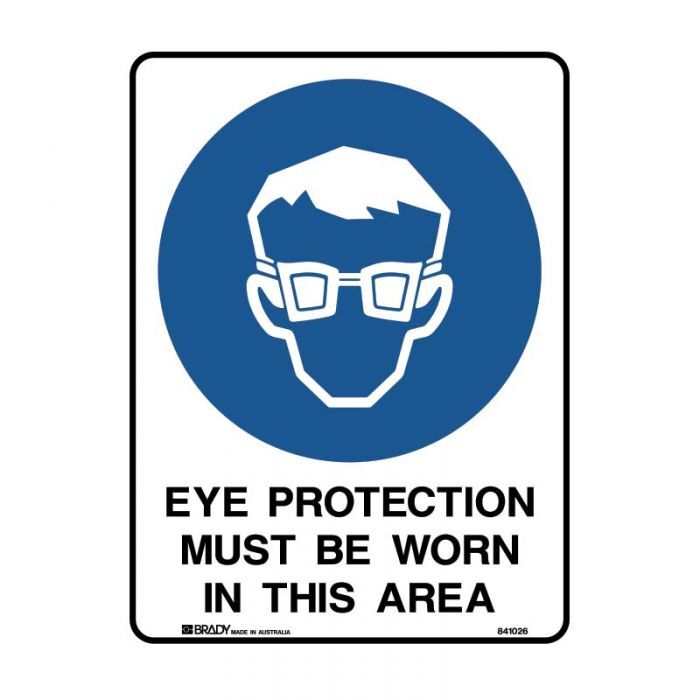 brady-mandatory-signs–polypropylene-Eye-Protection-Must-Be-Worn-In-This-Area