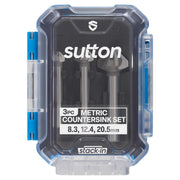 Sutton Tools C201 HSS Straight Countersink Set 3 Pieces