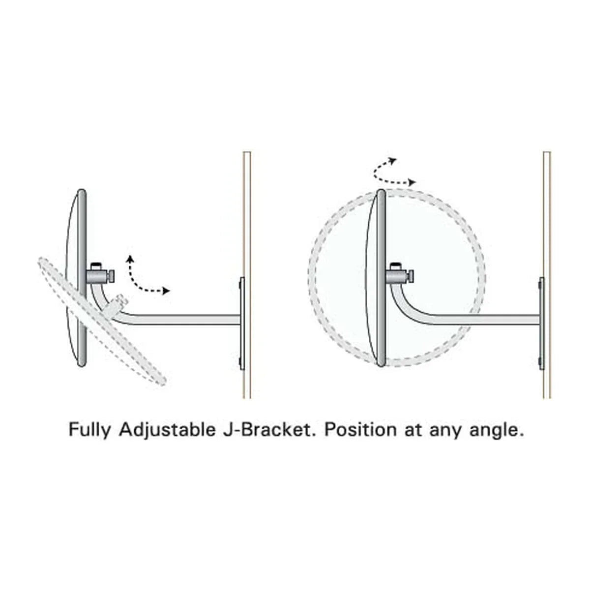 DuraVision 300mm General Purpose Indoor Convex Safety Mirror, Acrylic, Multi-Angle J-Bracket — additional view