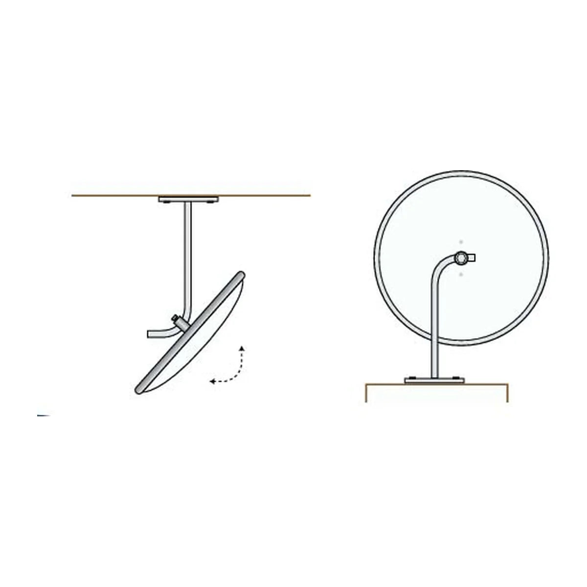 DuraVision 300mm General Purpose Indoor Convex Safety Mirror, Acrylic, Multi-Angle J-Bracket — additional view