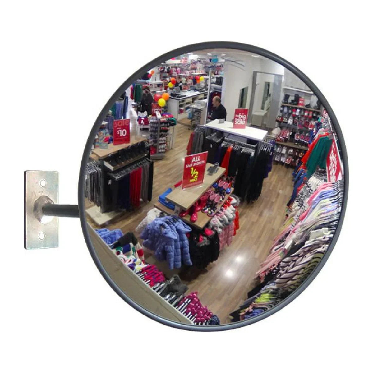 DuraVision 300mm General Purpose Indoor Convex Safety Mirror, Acrylic, Multi-Angle J-Bracket