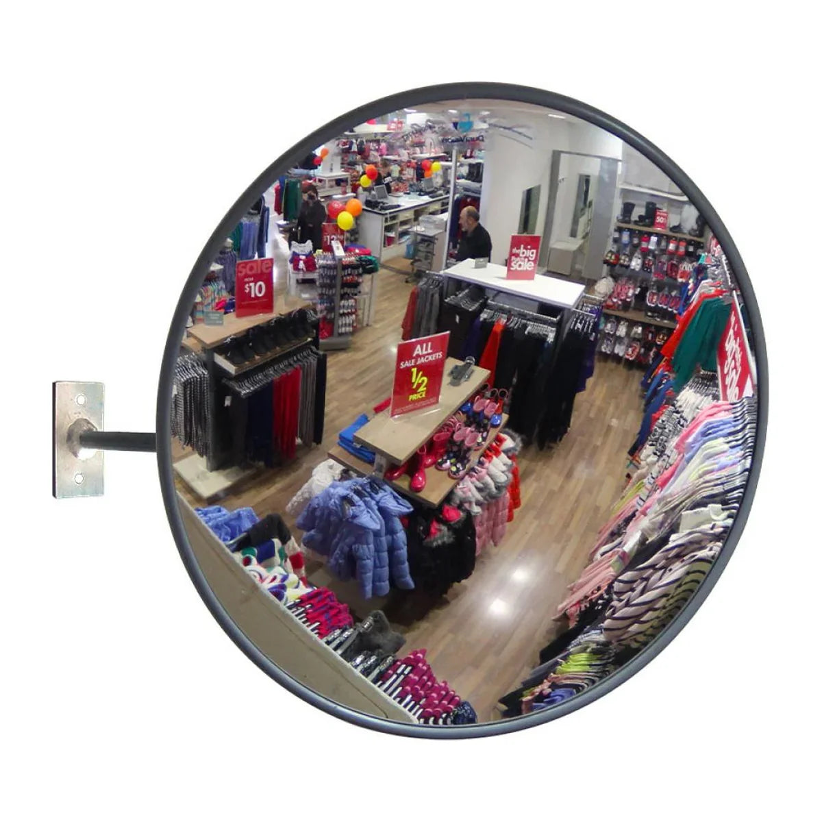 DuraVision 800mm General Purpose Indoor Convex Safety Mirror, Acrylic Multi-Angle J-Bracket