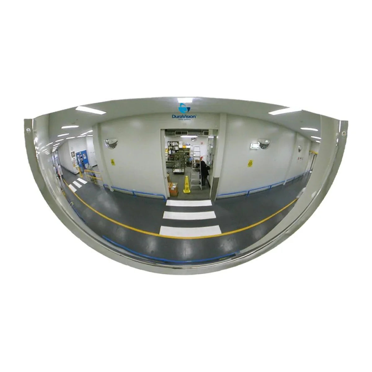 DuraVision 450mm Acrylic Half Dome 180 Degree Convex Mirror, Indoor T-Intersection
