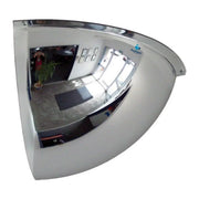 DuraVision 600mm Acrylic Quarter Dome 90 Degree Convex Corner Mirror, Indoor Ceiling