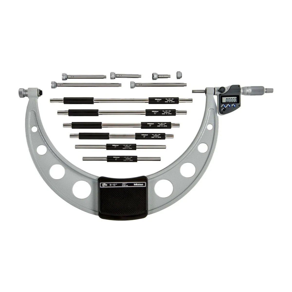Mitutoyo Outside Micrometer with Interchangeable Anvils Series 340 6 - 12"