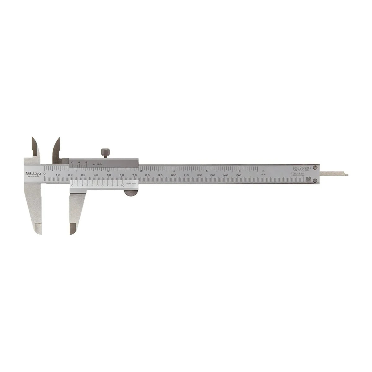 Mitutoyo Vernier Caliper Standard Model Series 530 0.05mm (1/128 inch) 0 - 150mm/0 - 6"