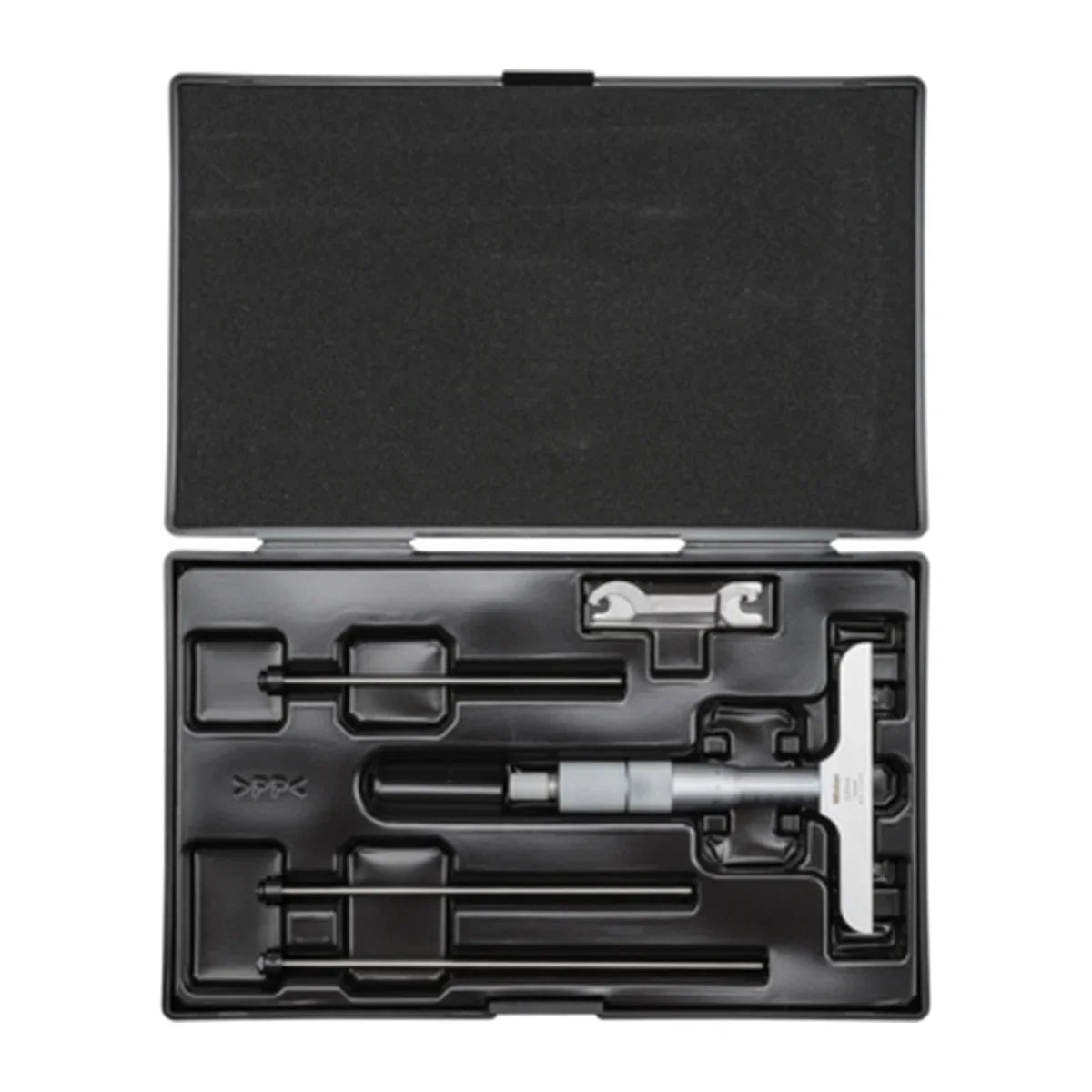 Mitutoyo Depth Micrometer Interchangeable Rod Type Metric Series 129 0 - 100mm x 100mm Base