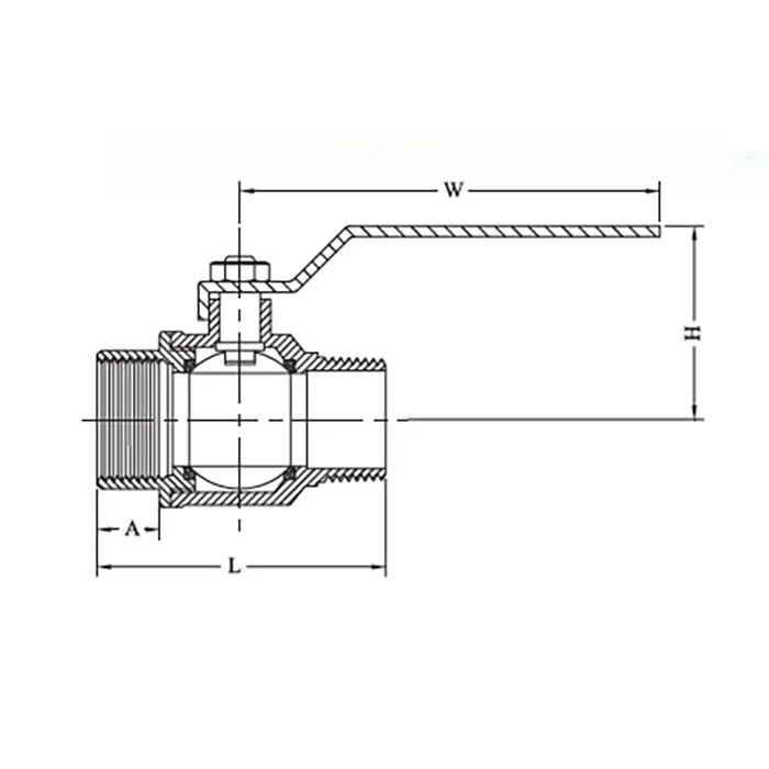 AAP 2 in Gas Brass Ball Valve, Male x Female, Lockable Lever_2 I AIMS Industrial