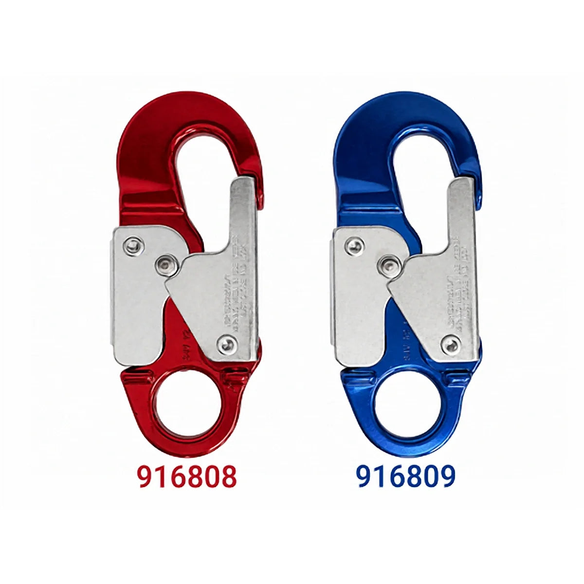 Austlift lightweight aluminium snap hook, red or blue