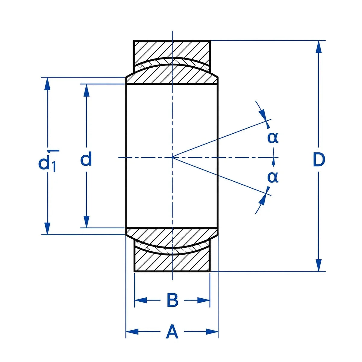 BECO PTFE Lined Spherical Plain Bearing, Open - AIMS Industrial Supplies_2