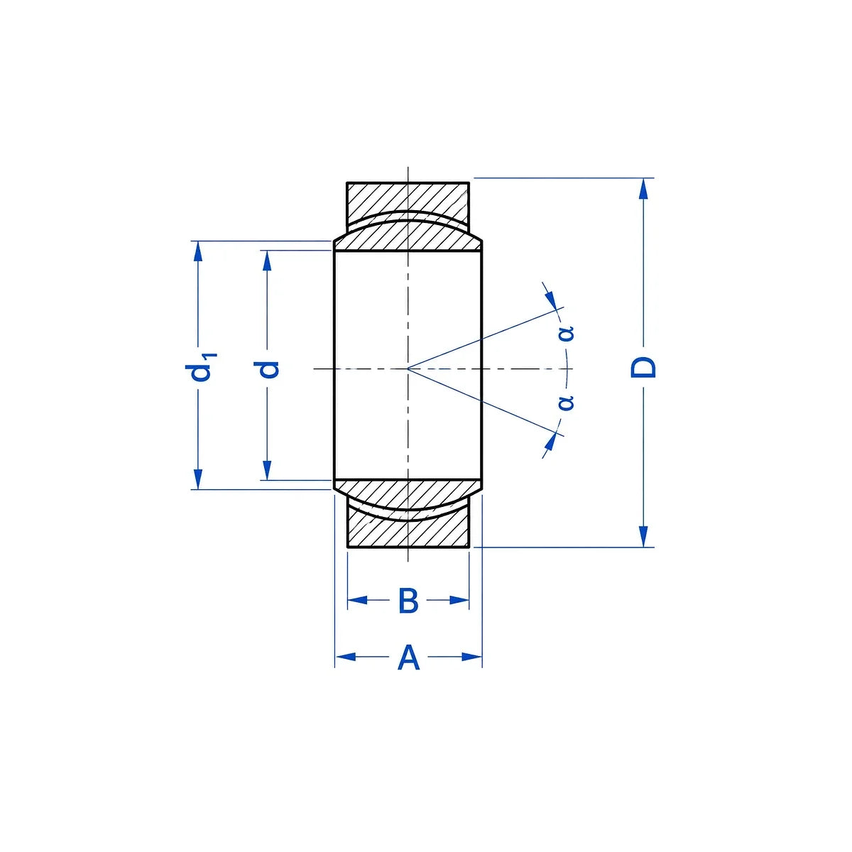 BECO Stainless Steel PTFE Lined Spherical Plain Bearing, Open - AIMS Industrial Supplies_2