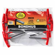 Bondhus BD13387 Hex End T-Handle Metric (2 - 10mm) 8 Pieces - AIMS Industrial Supplies