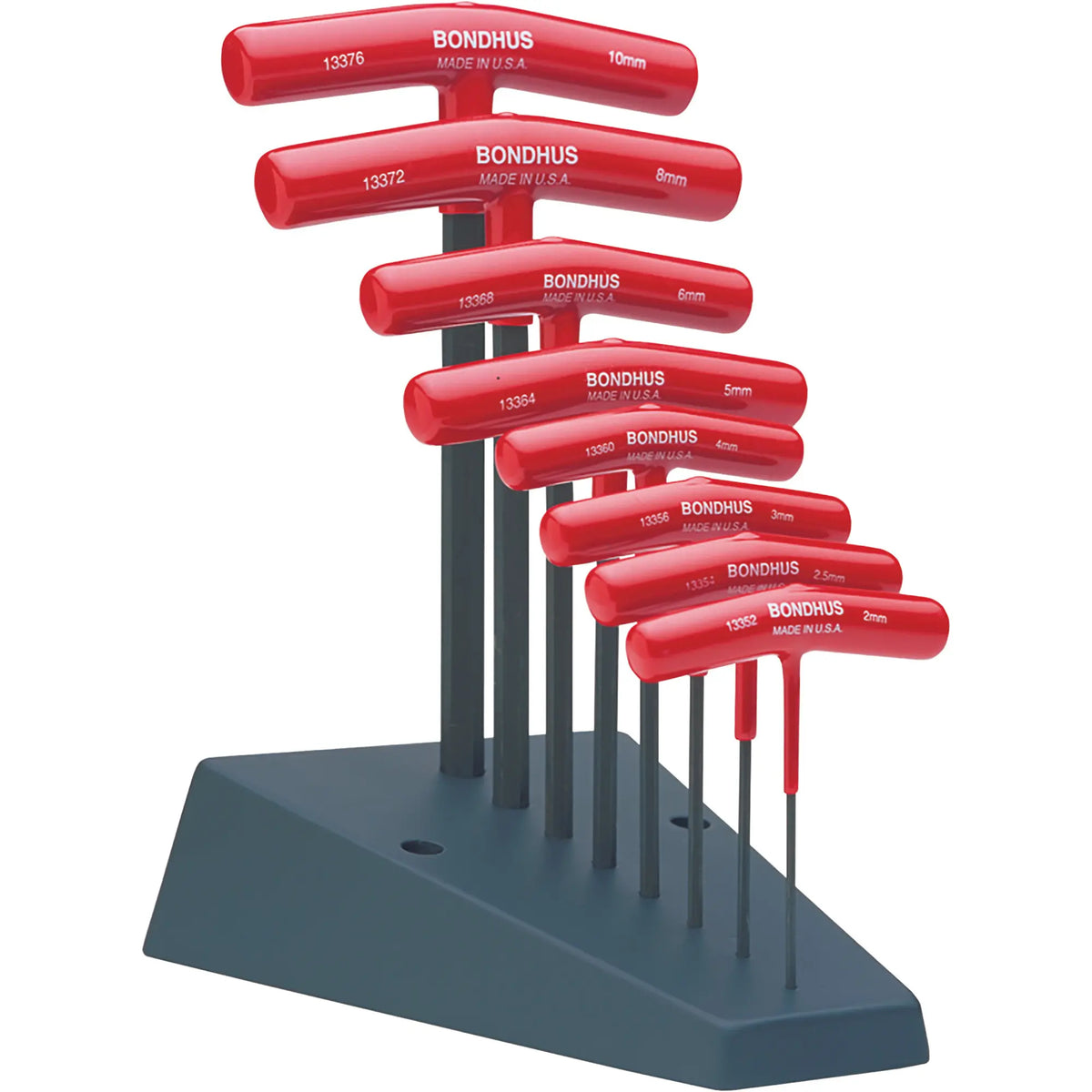 Bondhus BD13389 Hex End T-Handles with Stand (2 - 10mm) 8 Pieces