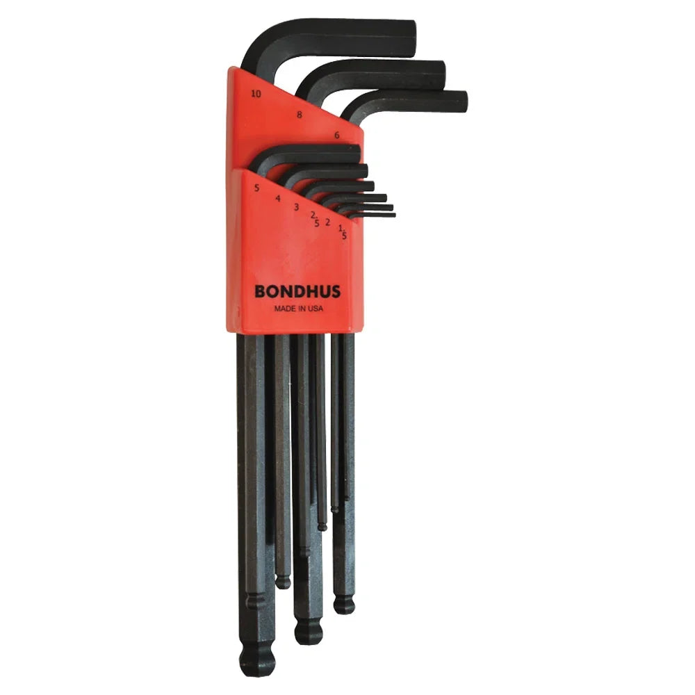 Bondhus Ball End Hex Key Set Metric 1.5 - 10mm, 9 Piece - BD10999 - 1