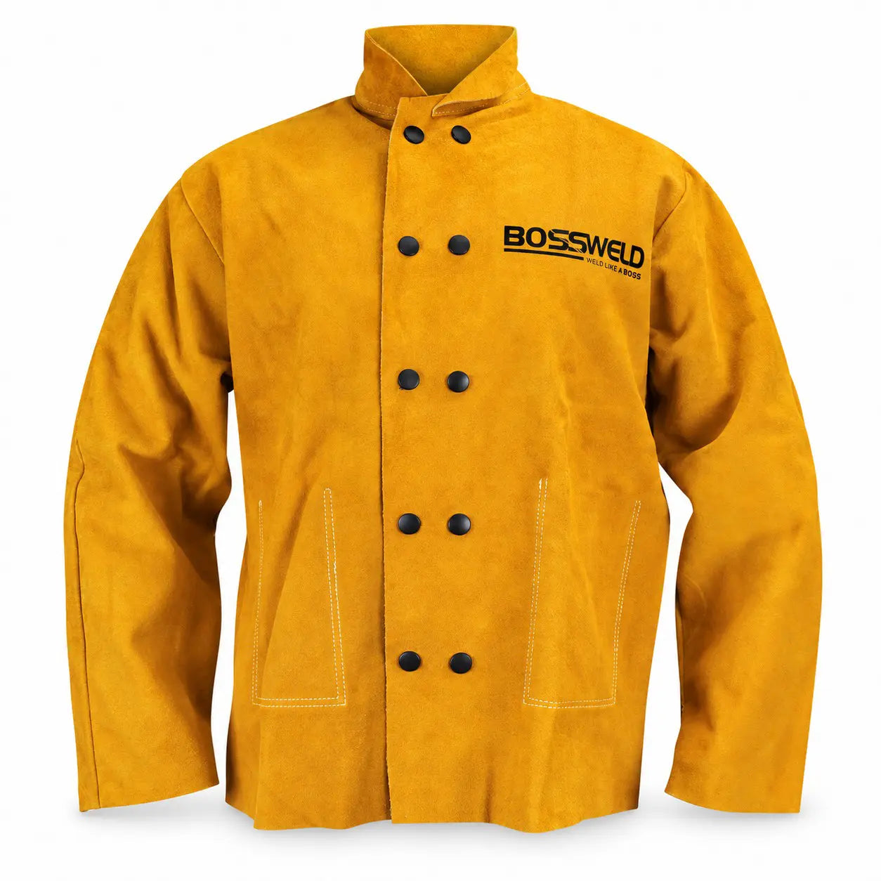 Bossweld chrome leather welder's jacket, medium