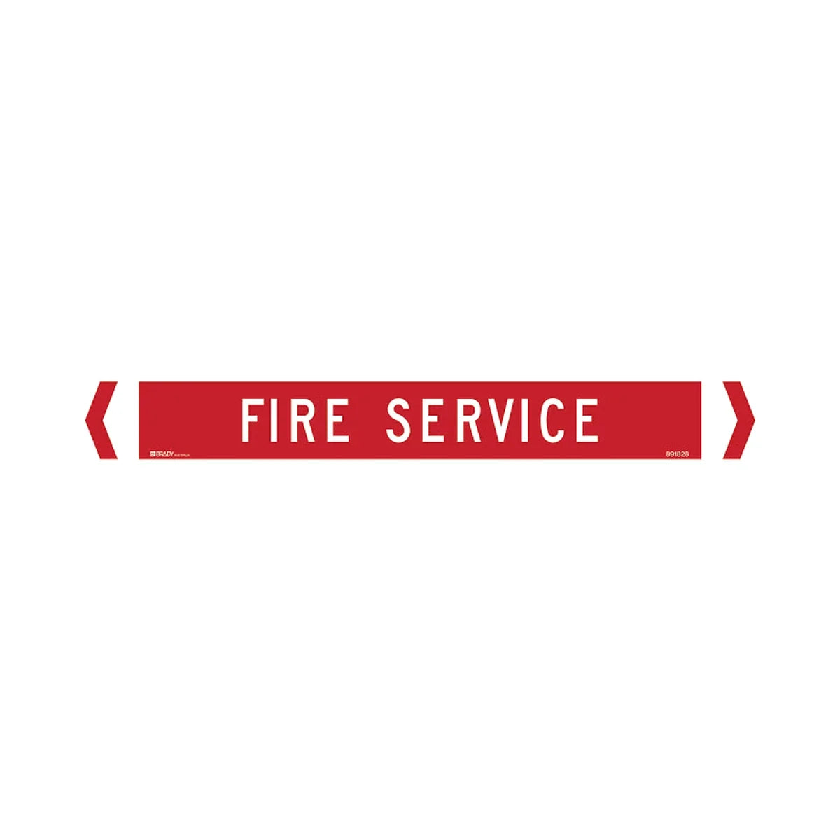 Brady Pipe Marker Fire Protection (White On Red) - Fire Service - AIMS Industrial Supplies