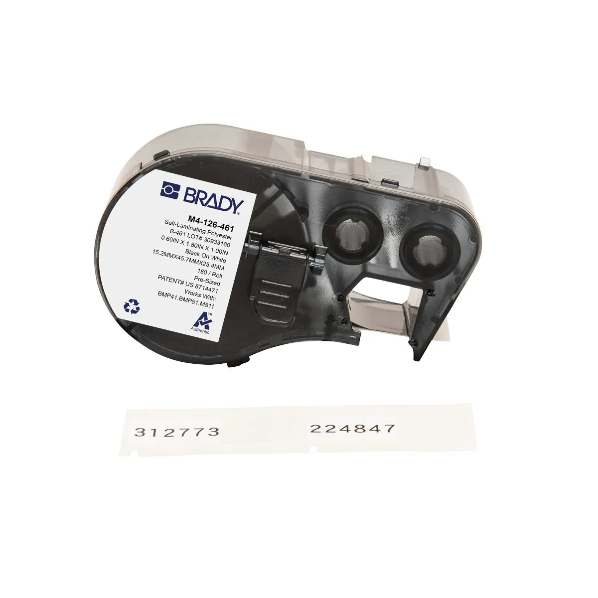 Brady Self-Laminating Cryogenic Polyester Label 15.24 x 45.72 mm - A0204632