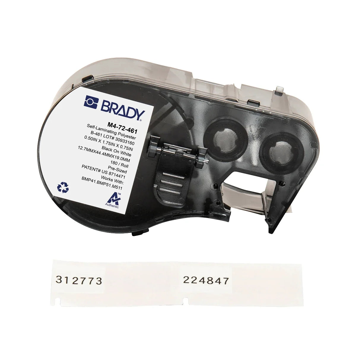 Brady Self-Laminating Cryogenic Polyester Label 12.7 x 44.45 mm - A0204626