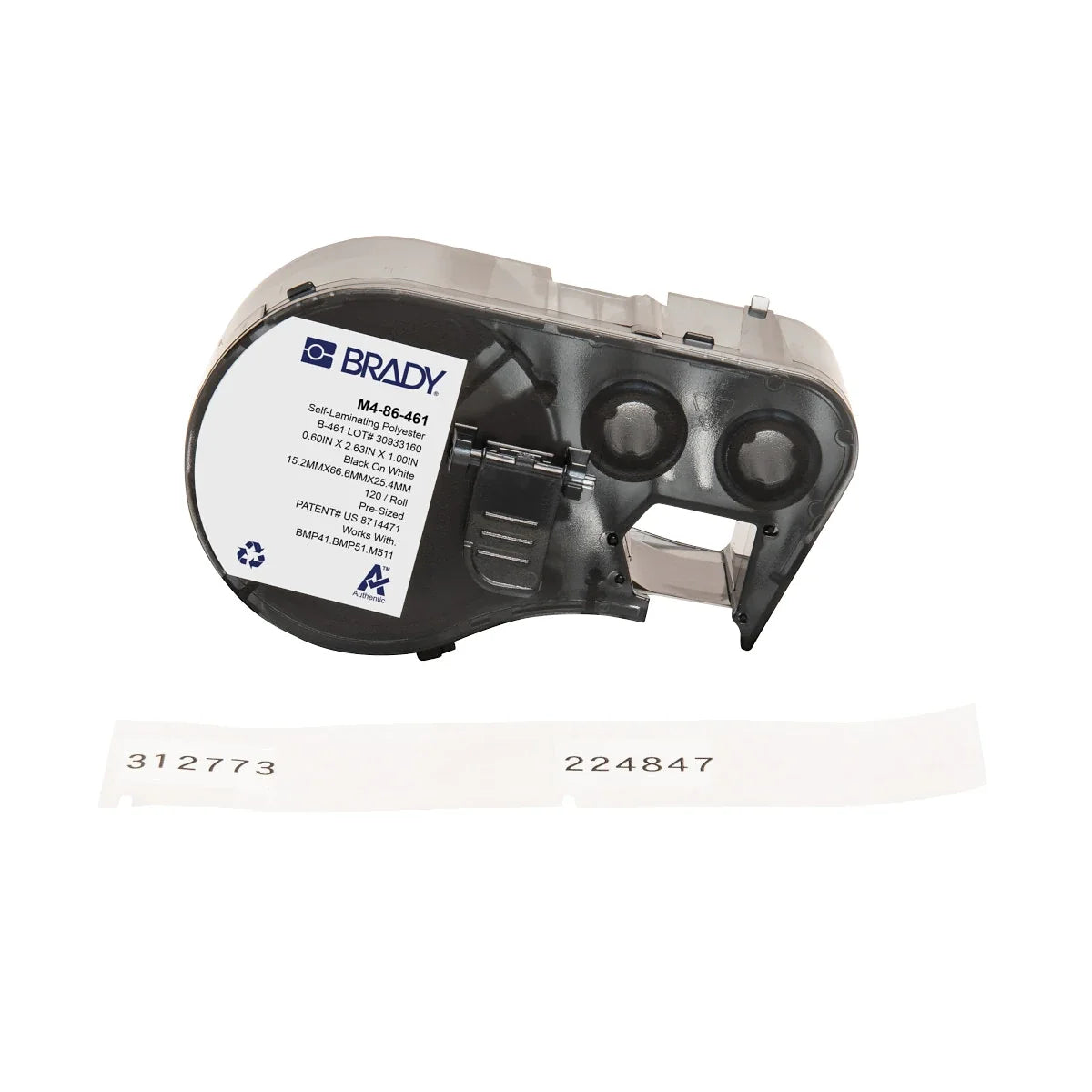 Brady Self-Laminating Cryogenic Polyester Label 15.24 x 57.5 mm - A0204627