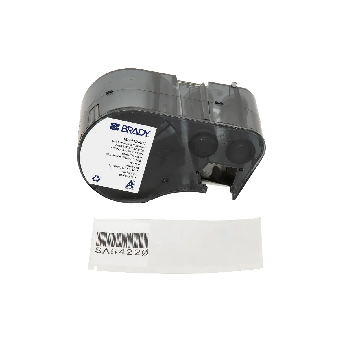 Brady Self-Laminating Cryogenic Polyester Label 38.1 x 95.25 mm - A0204628