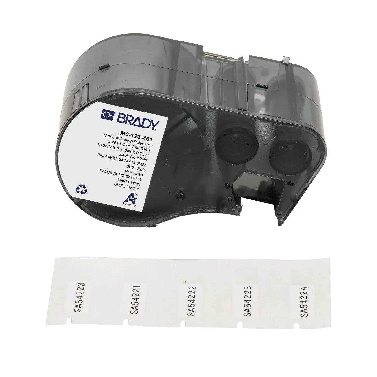 Brady Self-Laminating Cryogenic Polyester Label 241.8 x 28.57 mm - A0204630