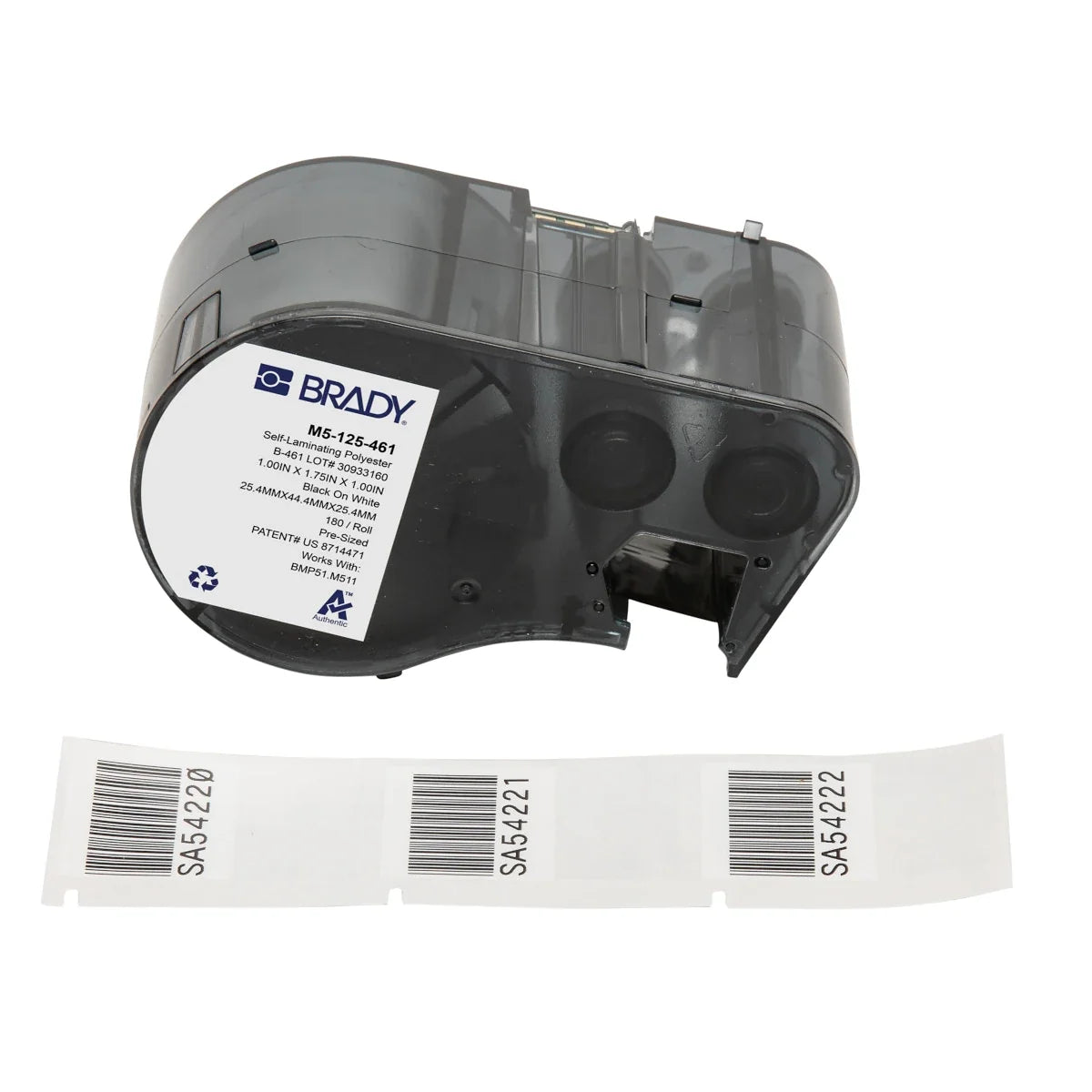 Brady Self-Laminating Cryogenic Polyester Label 25.4 x 44.45 mm - A0204631