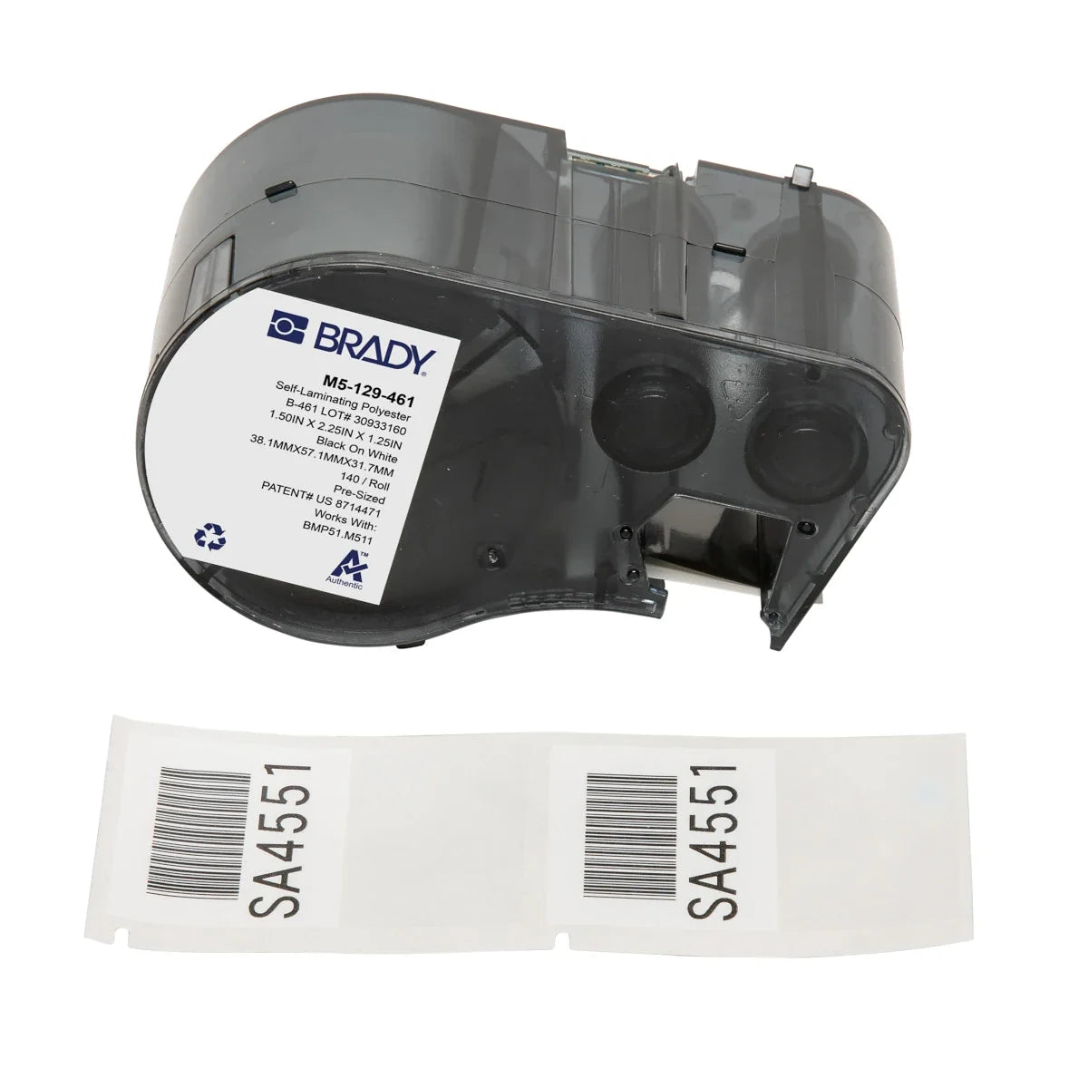 Brady Self-Laminating Cryogenic Polyester Label 38.1 x 57.15 mm - A0204633