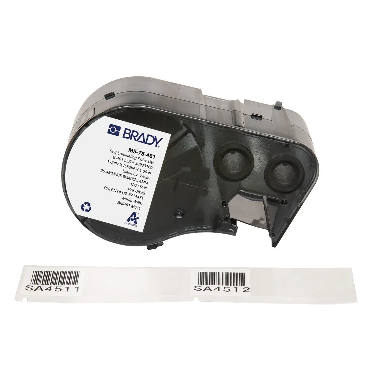 Brady Self-Laminating Cryogenic Polyester Label 25.4 x 57.5 mm - A0204635