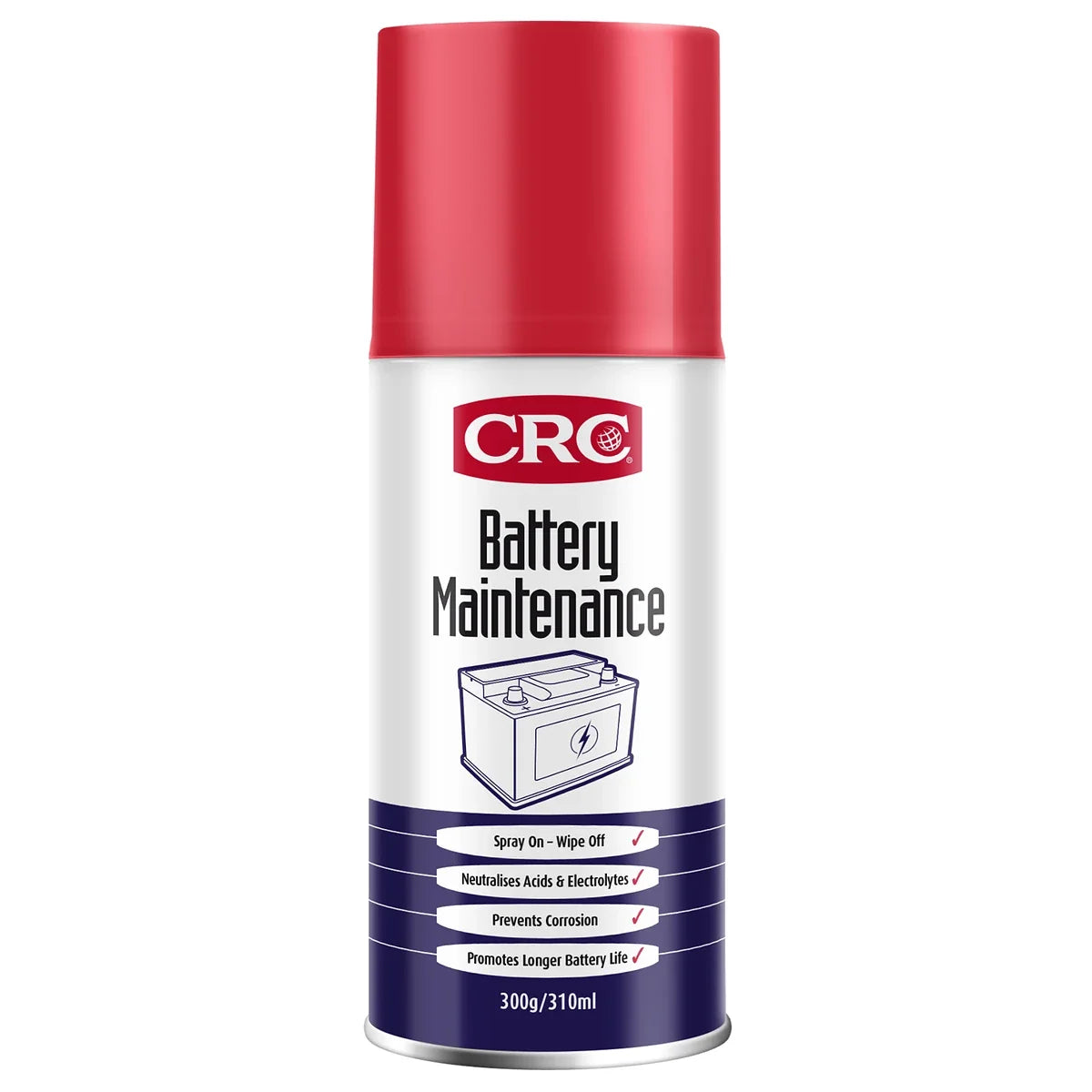 CRC Battery Maintenance Aerosol Spray On-Wipe Off 300g - 5097 - A0071927 - AIMS Industrial Supplies