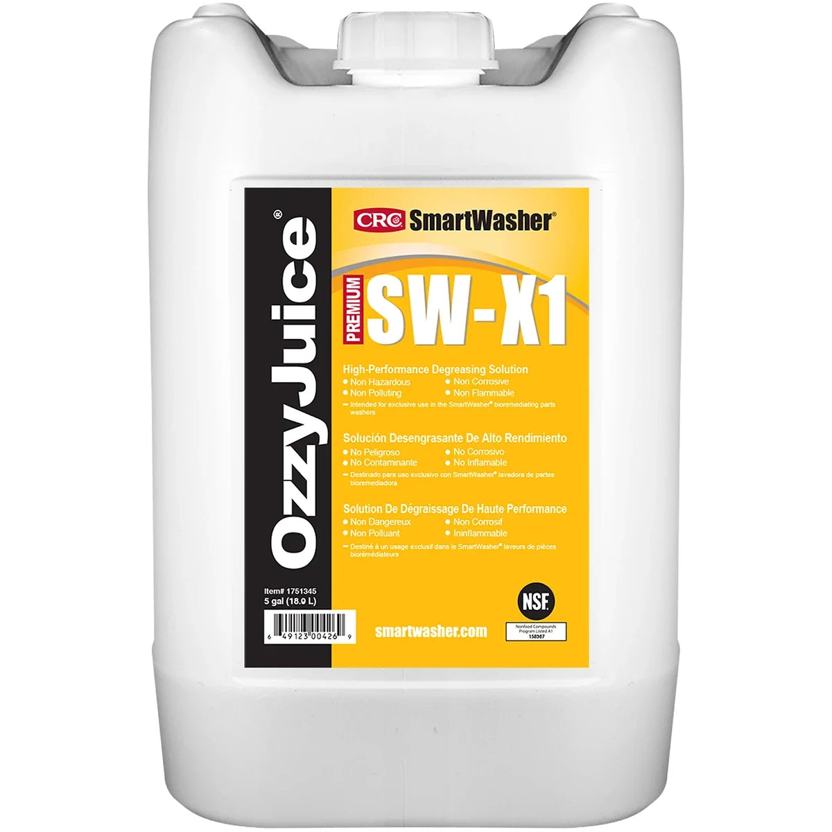CRC SmartWasher OzzyJuice High Performance Degreasing Solution SW-X1 - A0167960 - AIMS Industrial Supplies