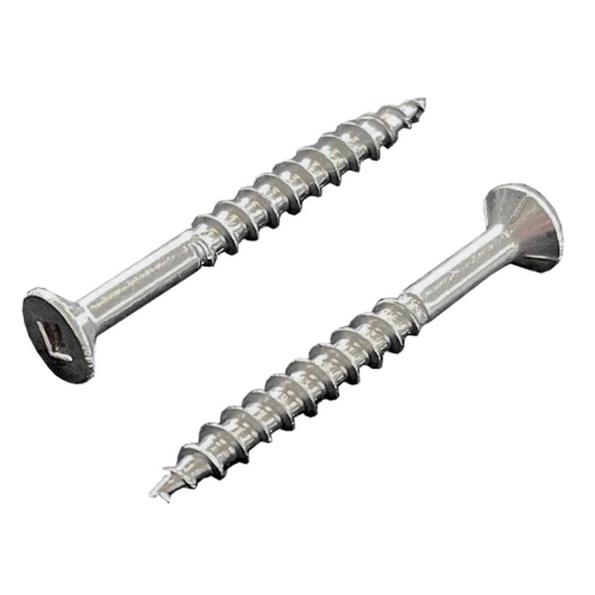 CSK Needle Point Sq Drive Chipboard Screw A2 (304) 10G x 32mm (Ribbed Shank)