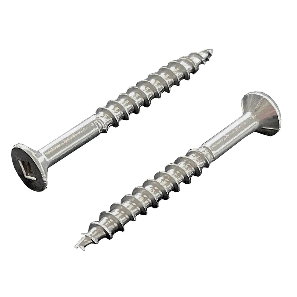 CSK Needle Point Sq Drive Chipboard Screw A2 (304) 10G x 38mm (Ribbed Shank)
