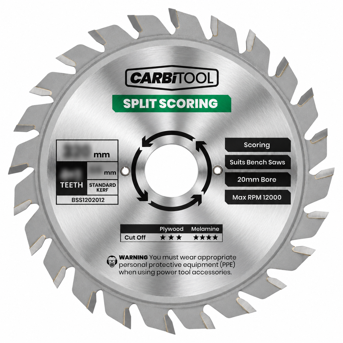 Carbitool Circular Saw Blade Split Scoring Standard Kerf | AIMS