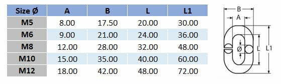 C Link Chain Link - 316 Stainless Steel